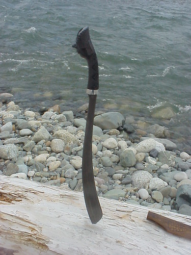 Knife in a log