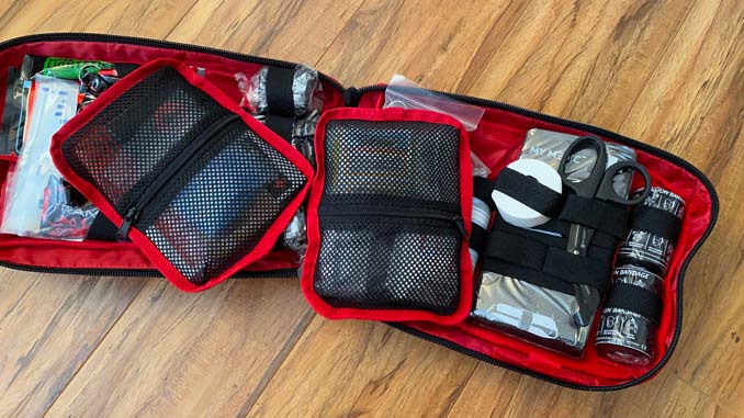 Medical Gear Bag Unzipped