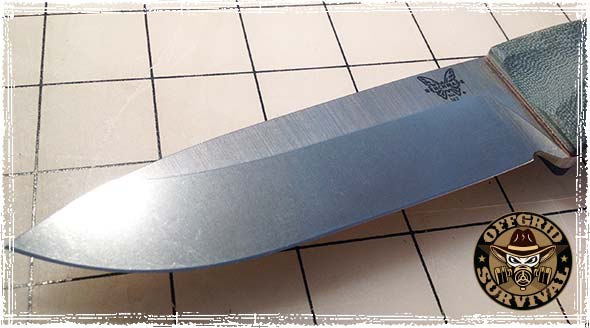 Closeup of the Blade on the 162 Bushcrafter
