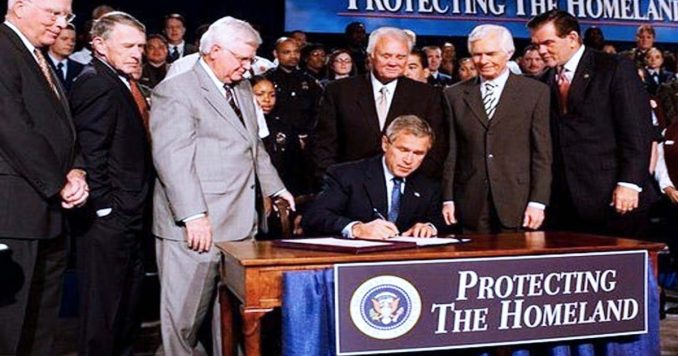 George Bush Signing Homeland Security Bill