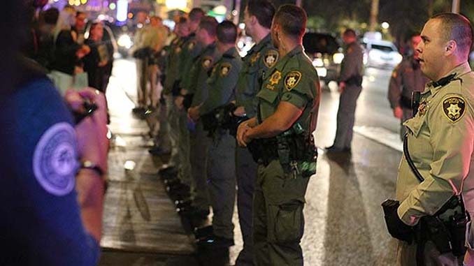 Streets locked down by the Police