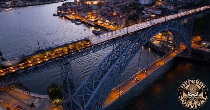 River in a city