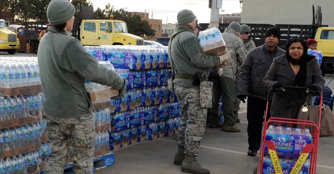 FEMA handing out water