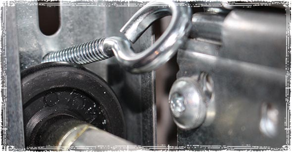 Garage Door Track with a Bolt Lock