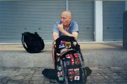 Sitting with Backpack