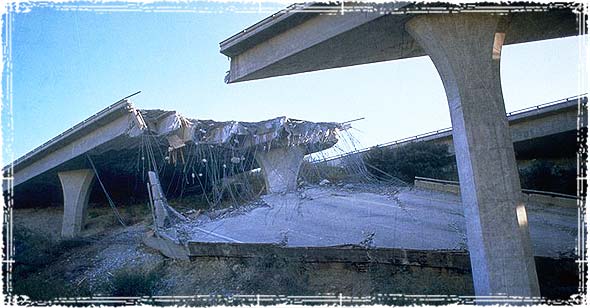 Damaged Interstate Highway