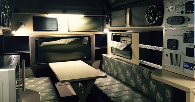 Inside the Commander Travel Trailer