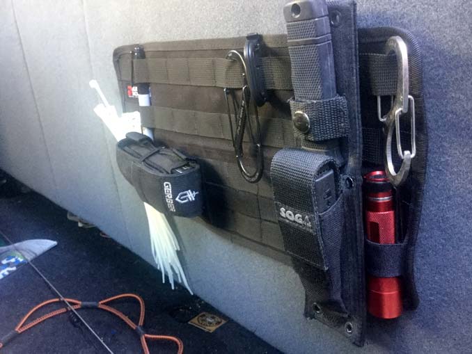 Large MOLLE Organizer Panel under truck seat