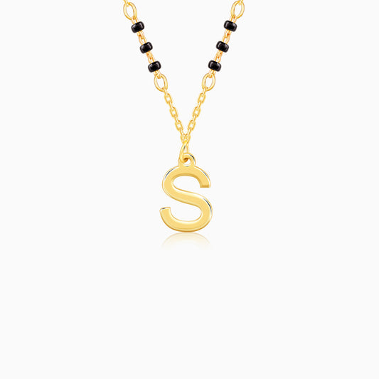 Golden Personalised Cherished Initial Mangalsutra
