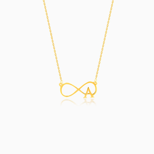 Golden Personalised Infinity Initial Necklace