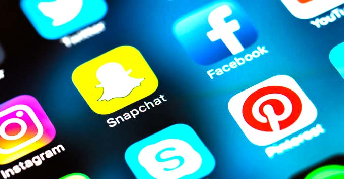 Social Media App Icons on a Phone