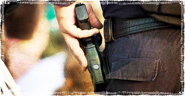 Re-holstering firearm